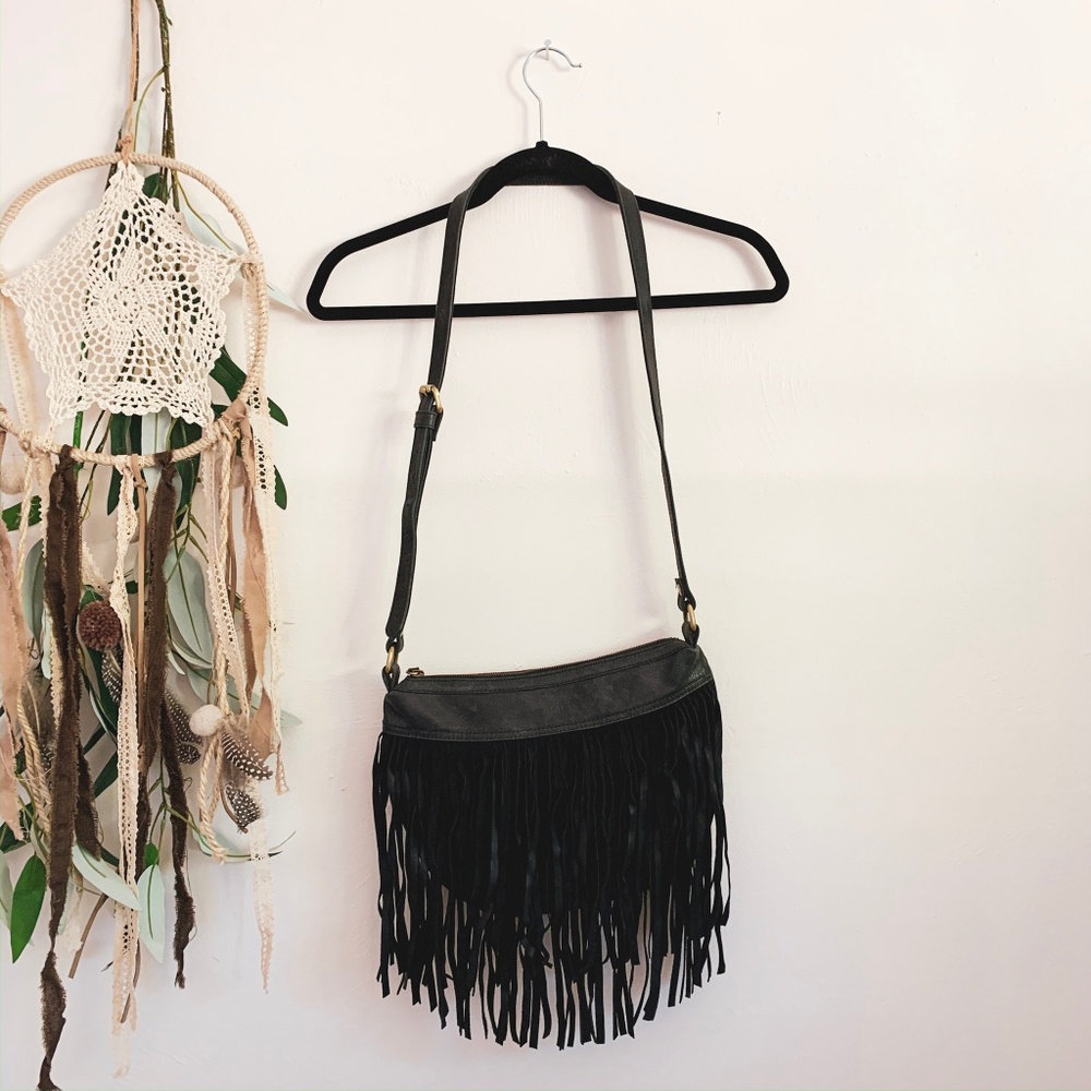 CYNTHIA VINCENT PURSE FRINGE MINT CONDITION BLK